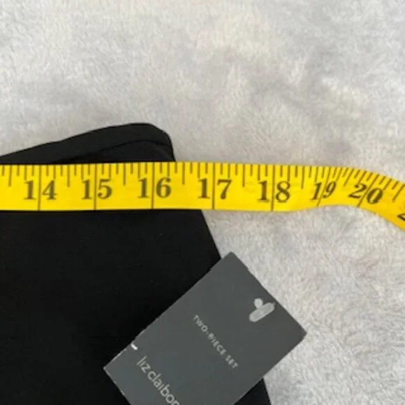 Liz Claiborne Women's Maxi Black Skirt Lined With Slit In Back 12 NWT - Picture 7 of 14